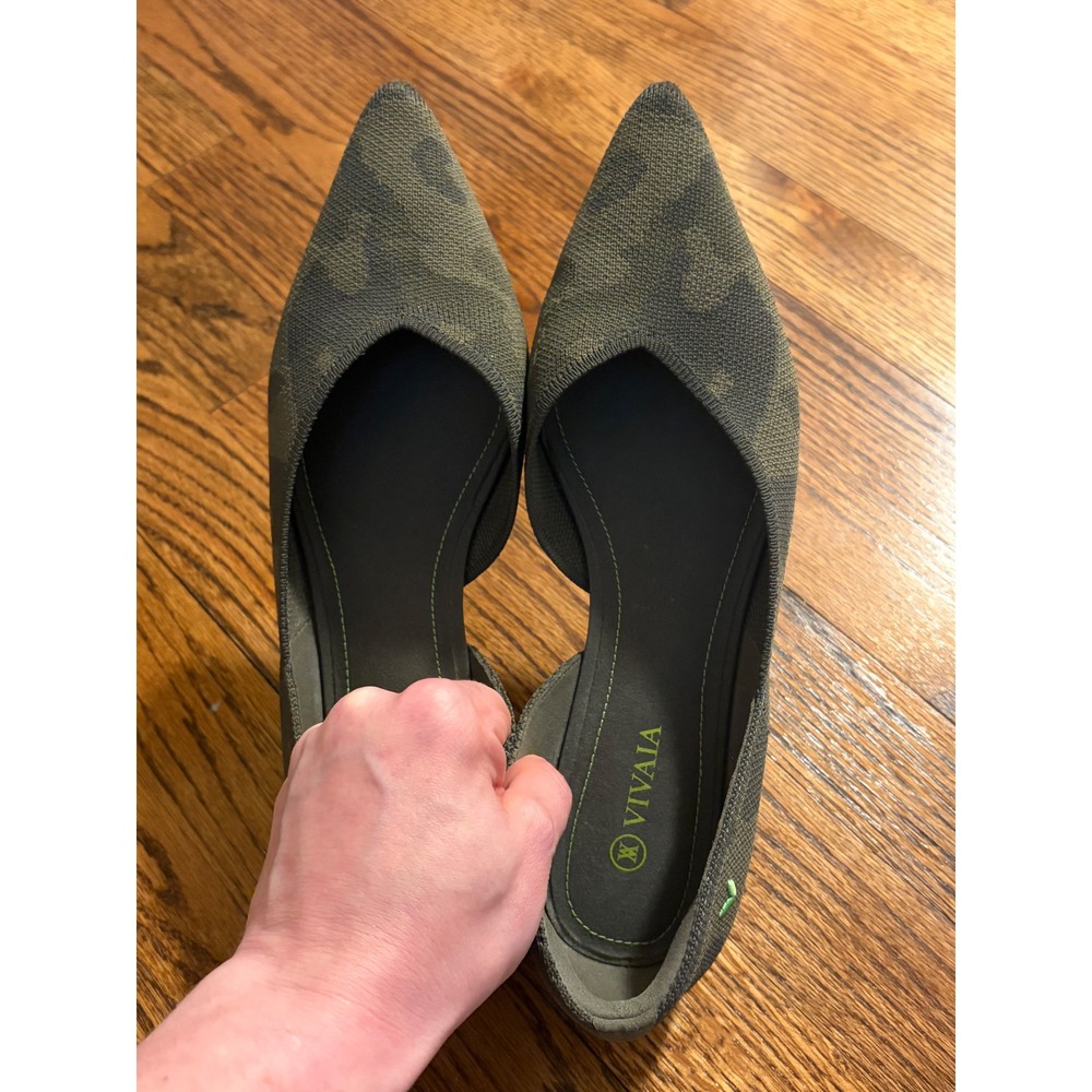 Vivaia | Pointed Toe D'Orsay Melia Flats Camo Shoes Sz 8/39 - Picture 6 of 6